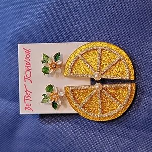 Betsey Johnson Lemon Drop Earrings